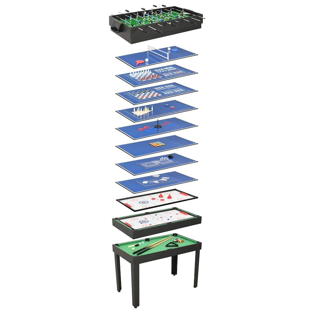 Table de jeu multiple 15 en 1 121x61x82 cm Noir