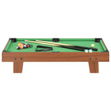 Mini pool table 3 feet 92x52x19 cm Brown and green