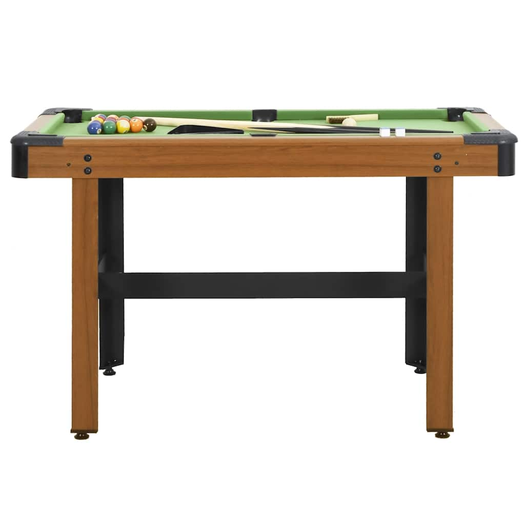 Table de billard 4 pieds 122x61x76 cm Marron