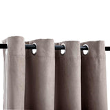 Blackout curtains with metal rings 2 pcs Taupe 140x245 cm