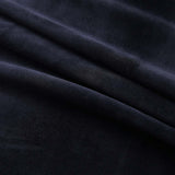 Blackout curtains with rings 2 pcs Velvet Black 140x175 cm