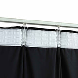 Blackout Curtains with Hooks 2 pcs Velvet Black 140x225 cm