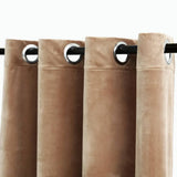 Blackout curtains with rings 2 pcs Velvet Beige 140x225 cm