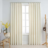 Blackout Curtains with Hooks 2 pcs Velvet Cream 140x175 cm