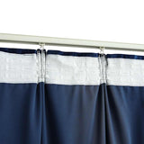 Blackout curtain with hooks Dark blue velvet 290x245 cm