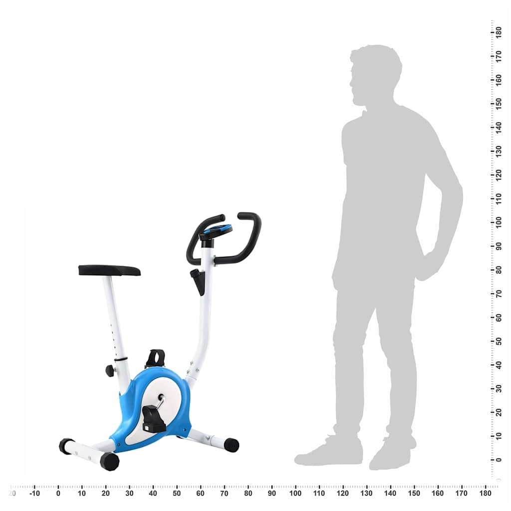 Vélo d'appartement avec résistance à courroie Bleu