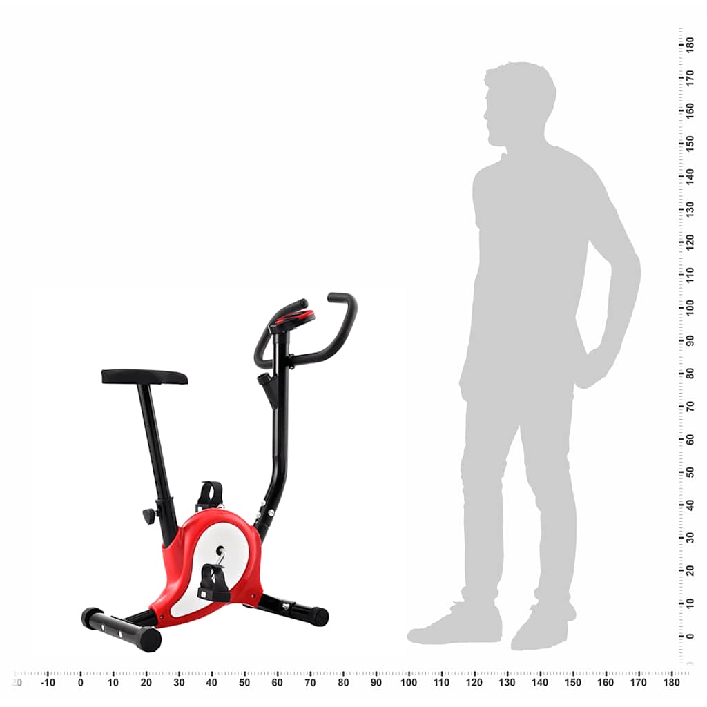 Vélo d'appartement avec résistance à courroie Rouge