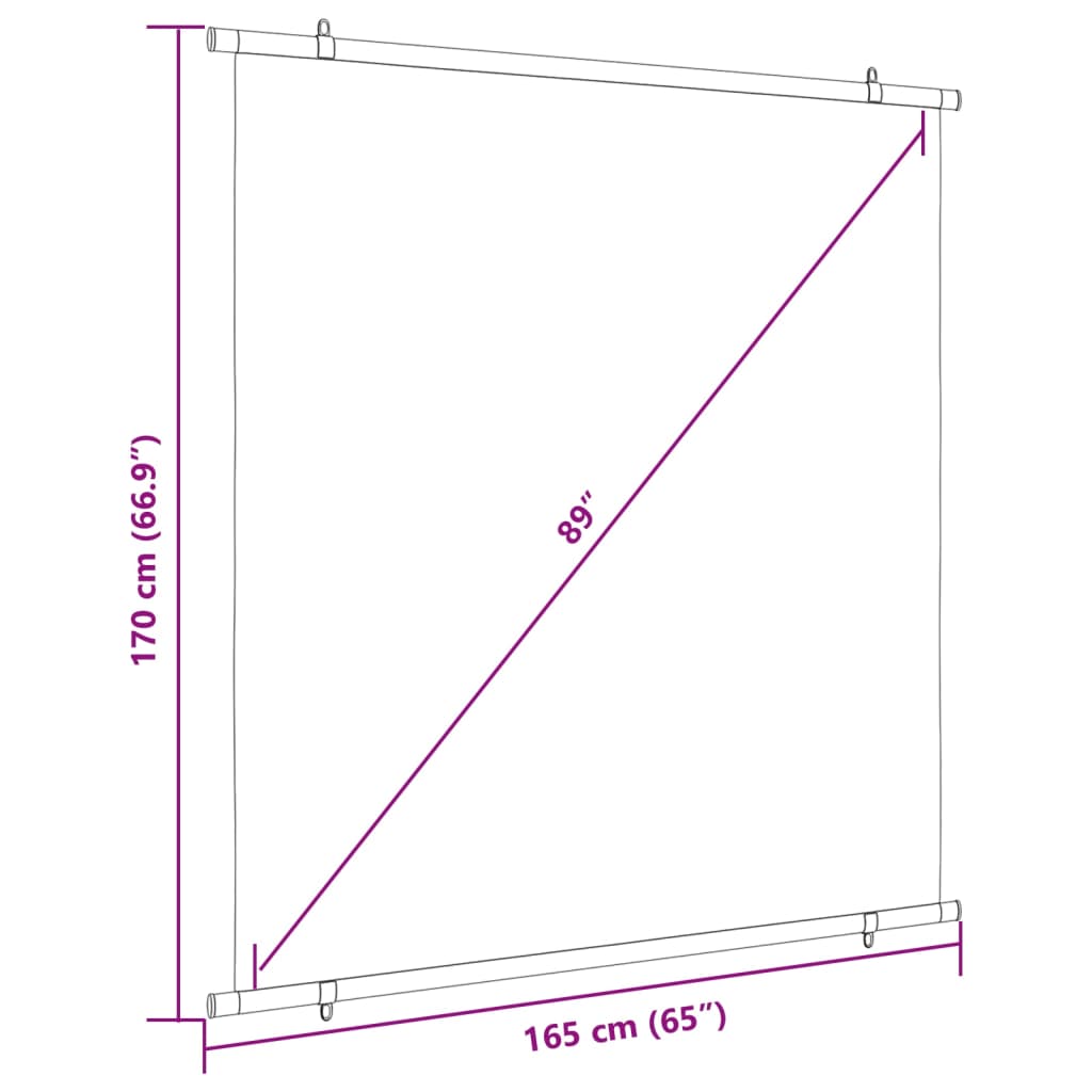 Écran de projection 89" 1:1