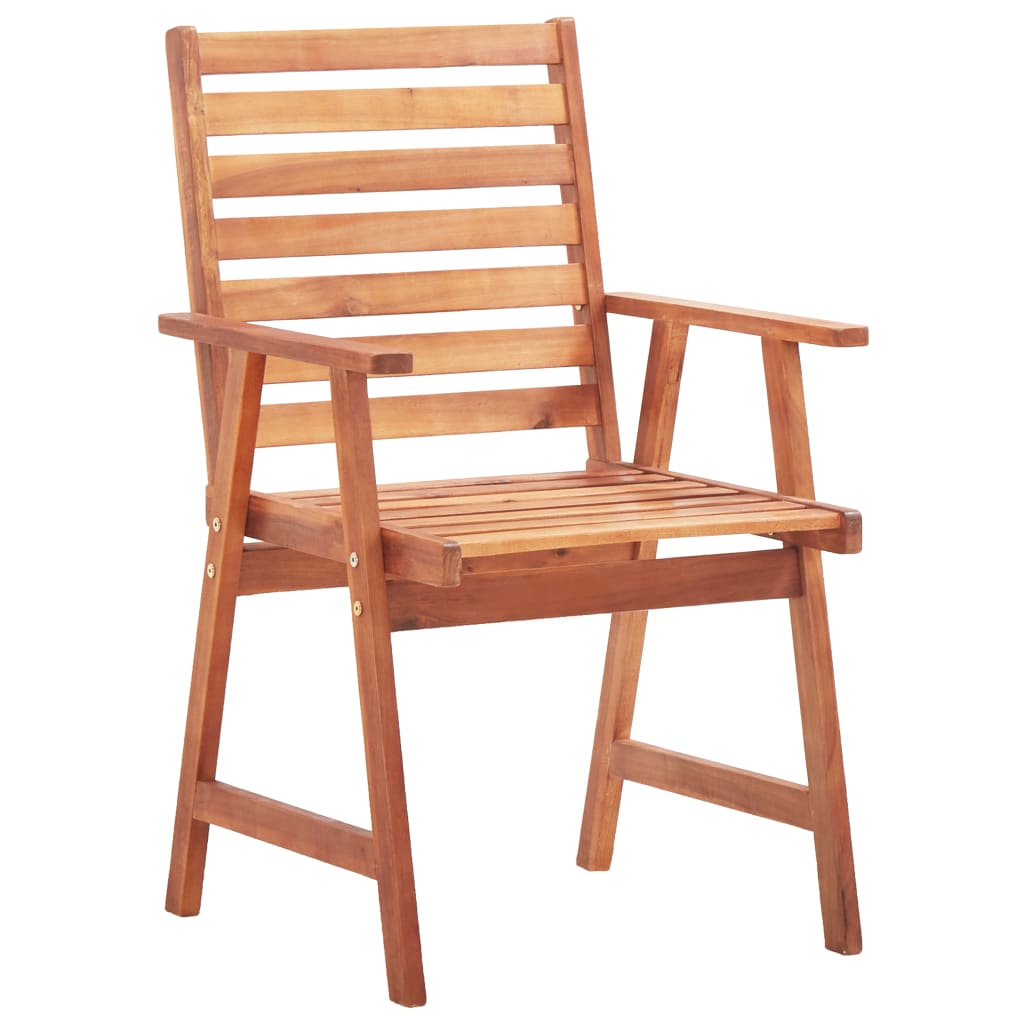 Outdoor Dining Chairs Set of 2 Solid Acacia Wood