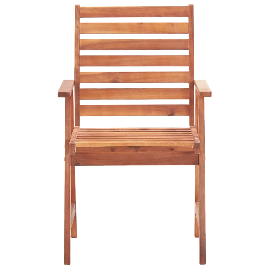 Outdoor Dining Chairs Set of 2 Solid Acacia Wood