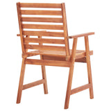 Outdoor Dining Chairs Set of 2 Solid Acacia Wood