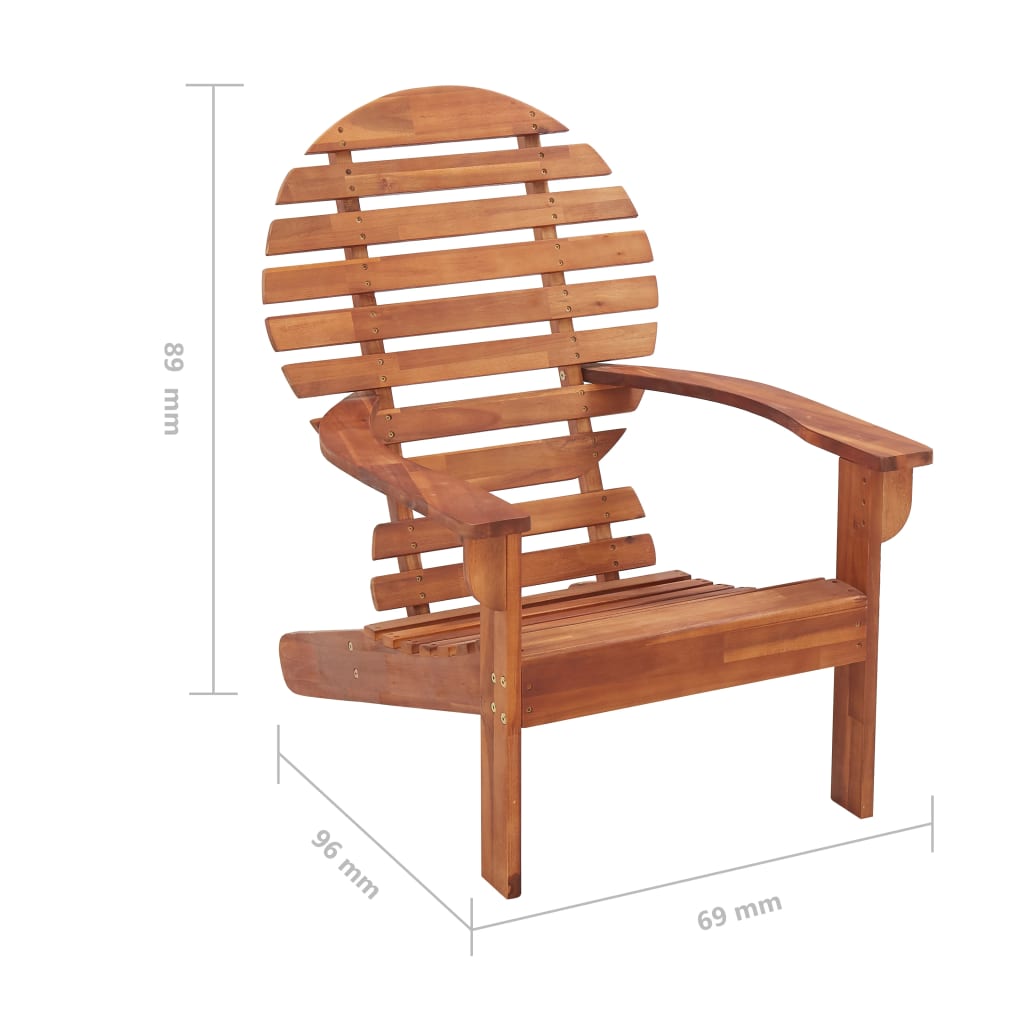 Chaise Adirondack Bois d'acacia massif