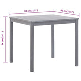 Table de jardin Gris 80x80x74 cm Bois d'acacia massif