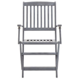 Chaises pliables d'extérieur lot de 2 Bois d'acacia solide