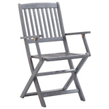 Chaises pliables d'extérieur lot de 4 Bois d'acacia solide