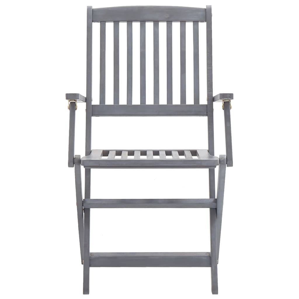 Chaises pliables d'extérieur lot de 4 Bois d'acacia solide