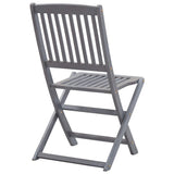 Chaises pliables d'extérieur lot de 2 Bois d'acacia solide