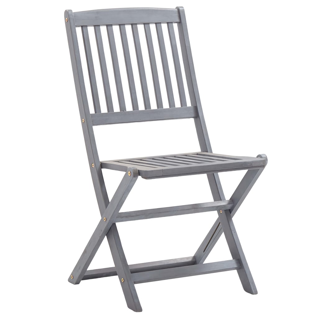 Chaises pliables d'extérieur lot de 4 Bois d'acacia solide