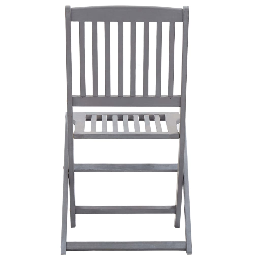 Chaises pliables d'extérieur lot de 4 Bois d'acacia solide