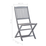 Chaises pliables d'extérieur lot de 4 Bois d'acacia solide