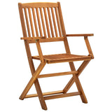 Chaises pliables d'extérieur lot de 2 Bois d'acacia solide