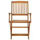 Chaises pliables d'extérieur lot de 2 Bois d'acacia solide