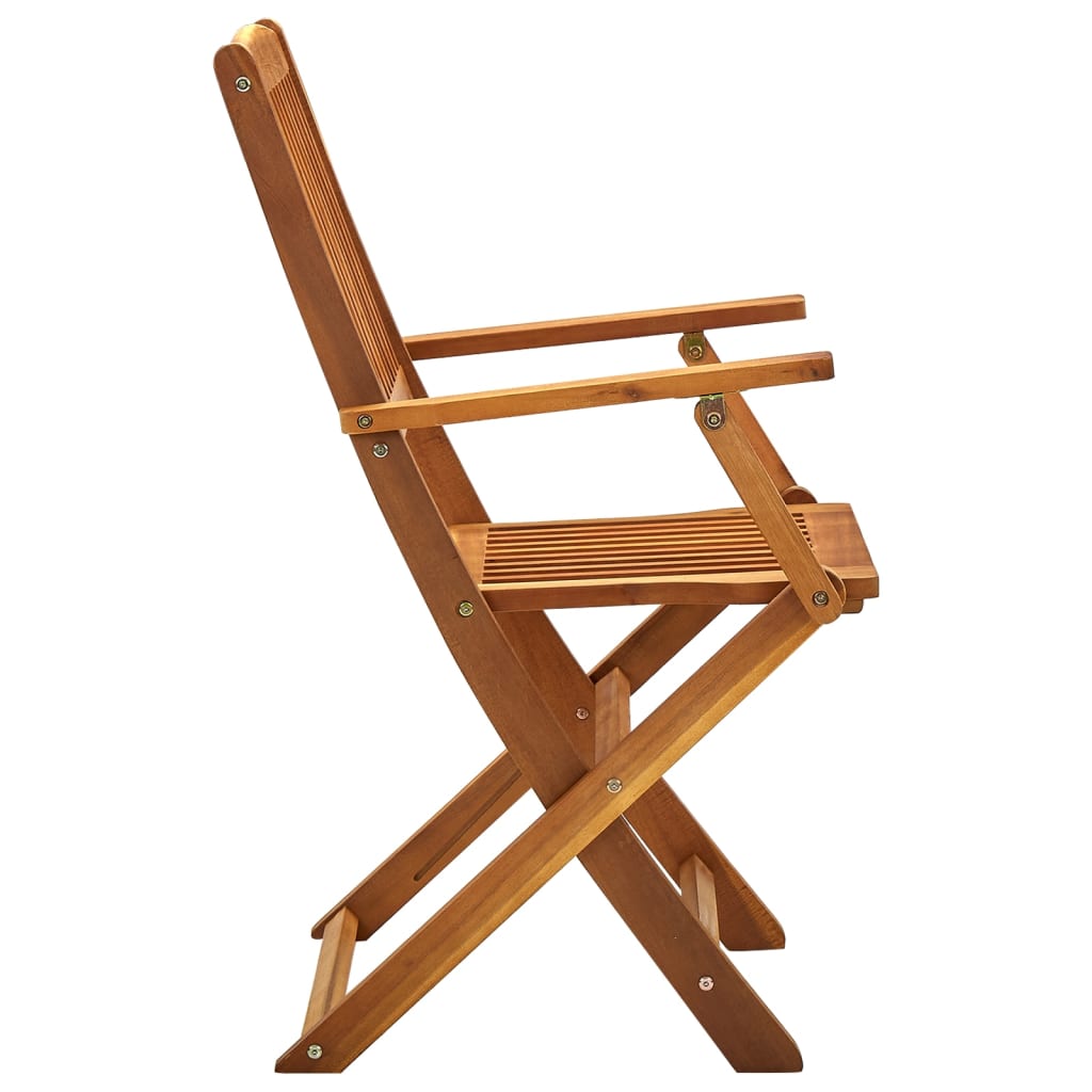 Chaises pliables d'extérieur lot de 2 Bois d'acacia solide