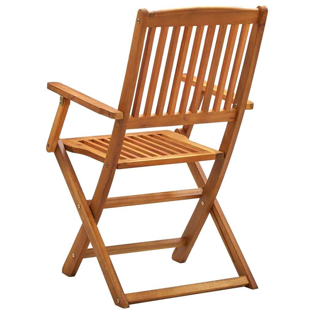 Chaises pliables d'extérieur lot de 2 Bois d'acacia solide