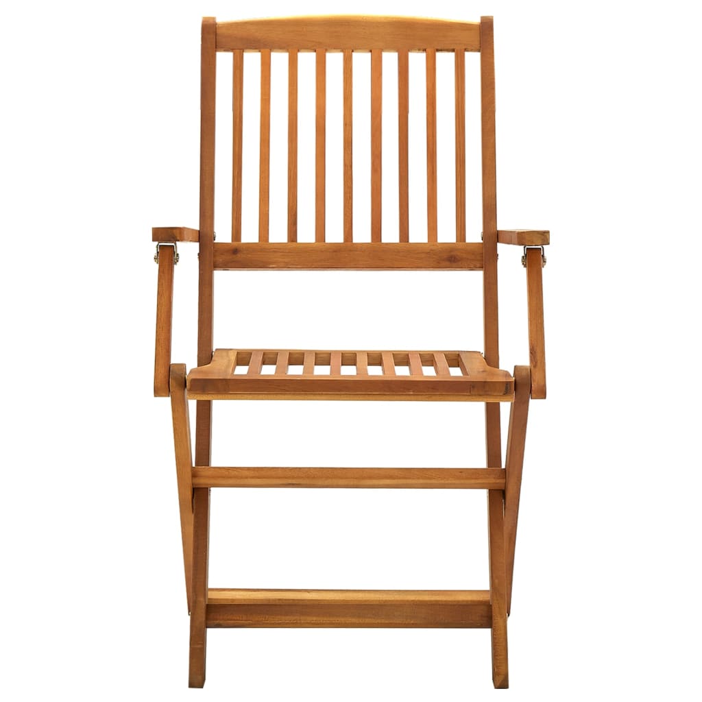 Chaises pliables d'extérieur lot de 4 Bois d'acacia solide