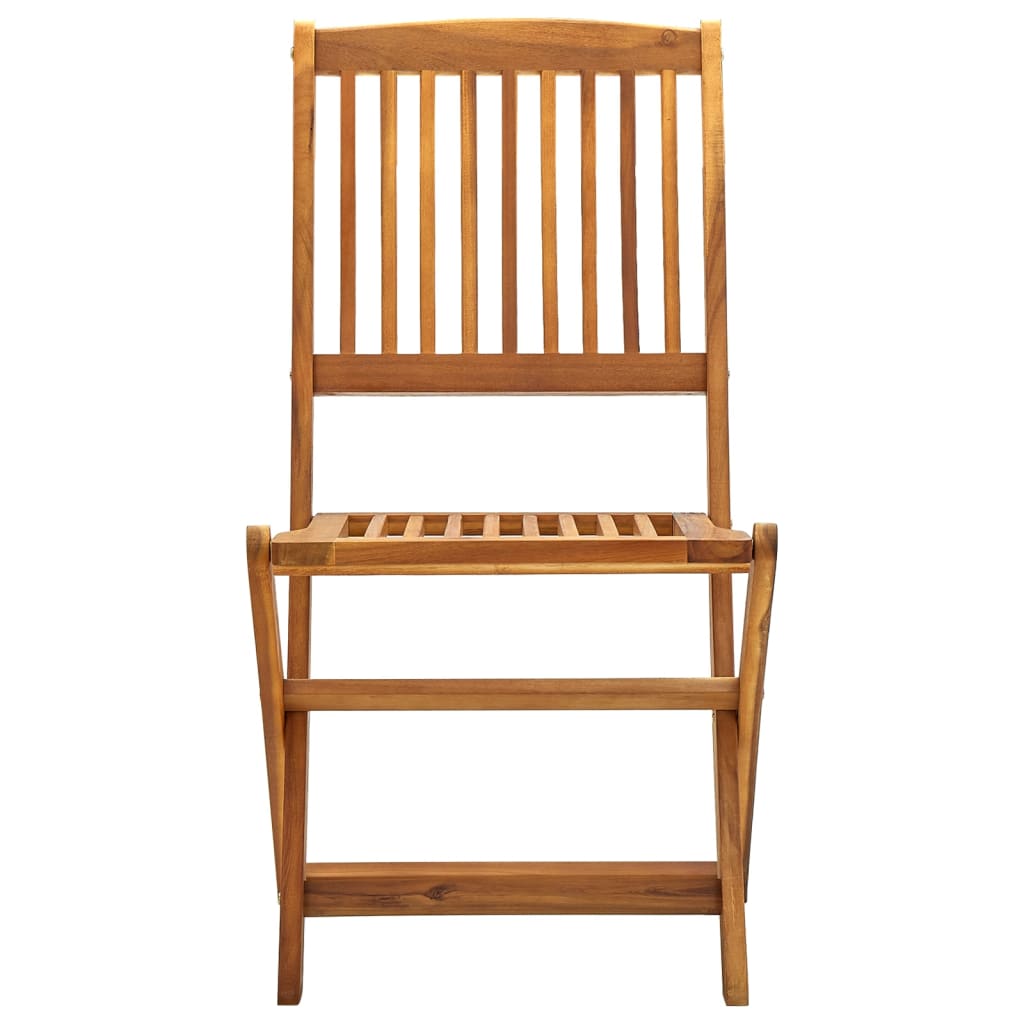 Chaises pliables d'extérieur lot de 2 Bois d'acacia solide