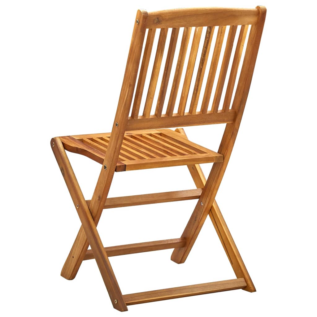 Chaises pliables d'extérieur lot de 2 Bois d'acacia solide