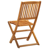 Chaises pliables d'extérieur lot de 2 Bois d'acacia solide