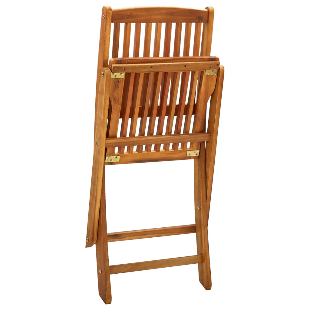 Chaises pliables d'extérieur lot de 2 Bois d'acacia solide