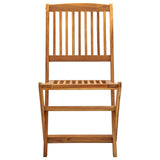 Chaises pliables d'extérieur lot de 4 Bois d'acacia solide