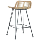 Chaises de bar lot de 2 rotin Naturel