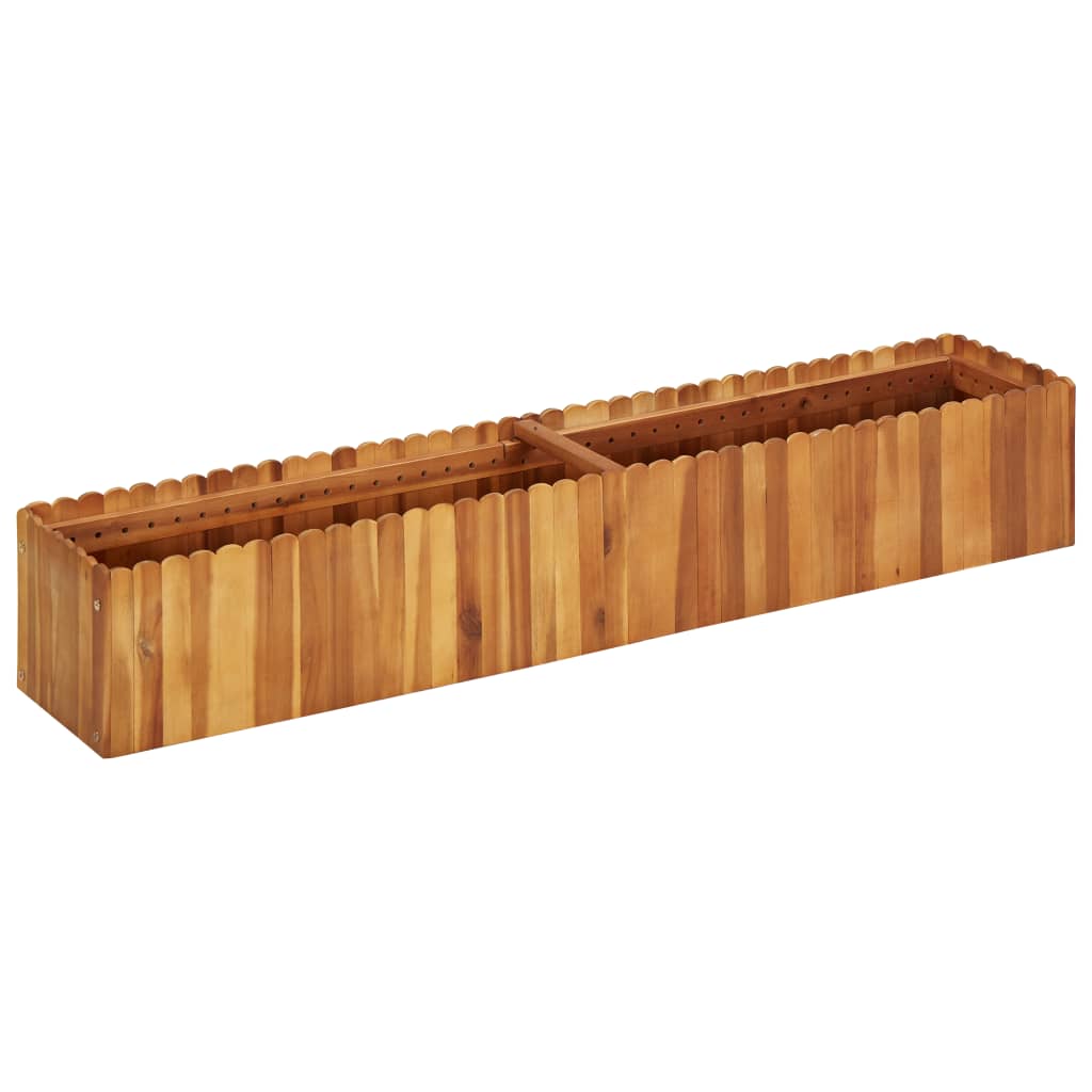 Raised garden bed 150x30x25 cm Solid acacia wood