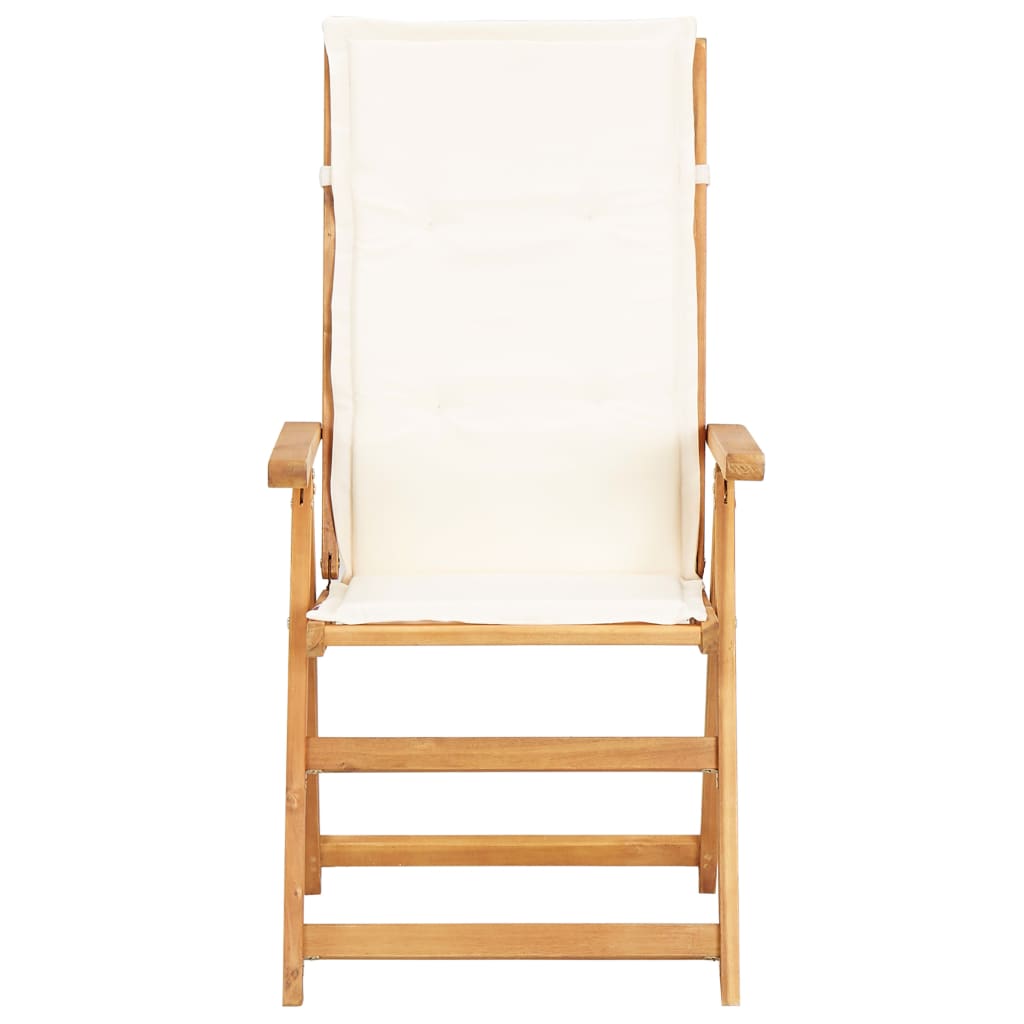 Chaises inclinables de jardin lot de 2 Bois solide d'acacia