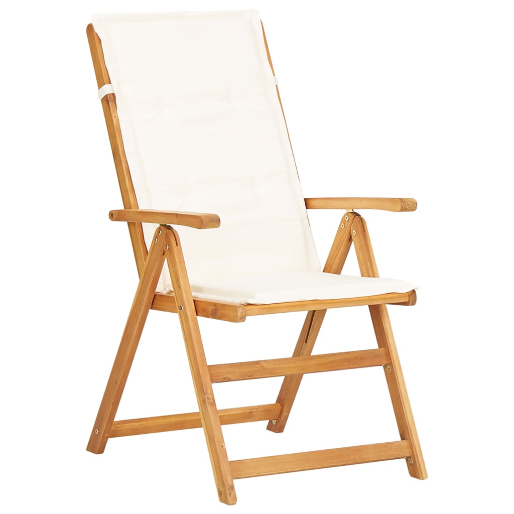 Chaises inclinables de jardin lot de 2 Bois solide d'acacia