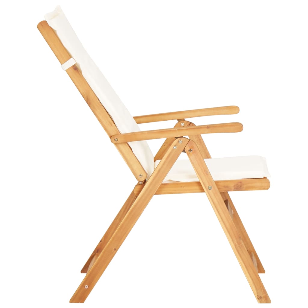 Chaises inclinables de jardin lot de 2 Bois solide d'acacia