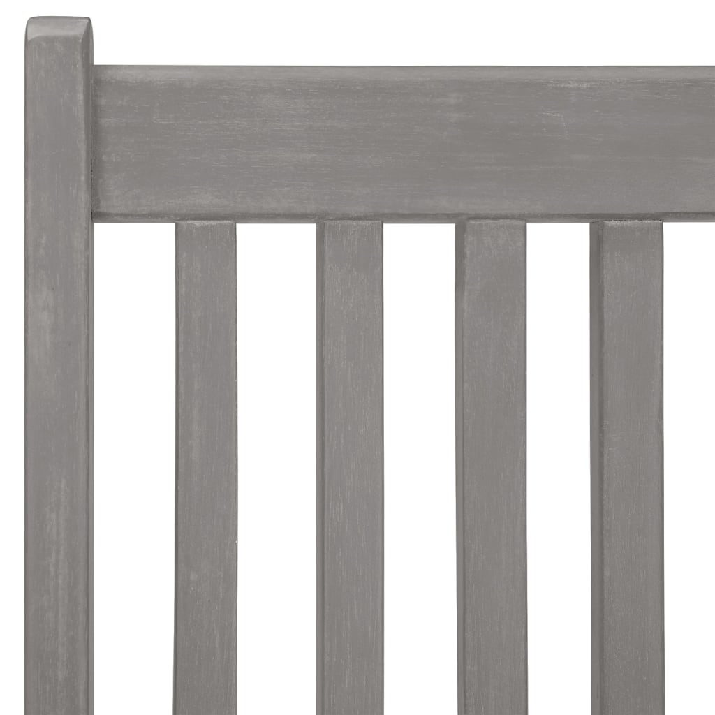 Chaises inclinables de jardin lot de 2 Gris Bois solide acacia