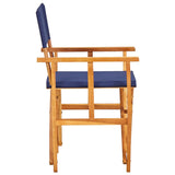 Chaises de metteur en scène lot de 2 Bois massif d'acacia bleu