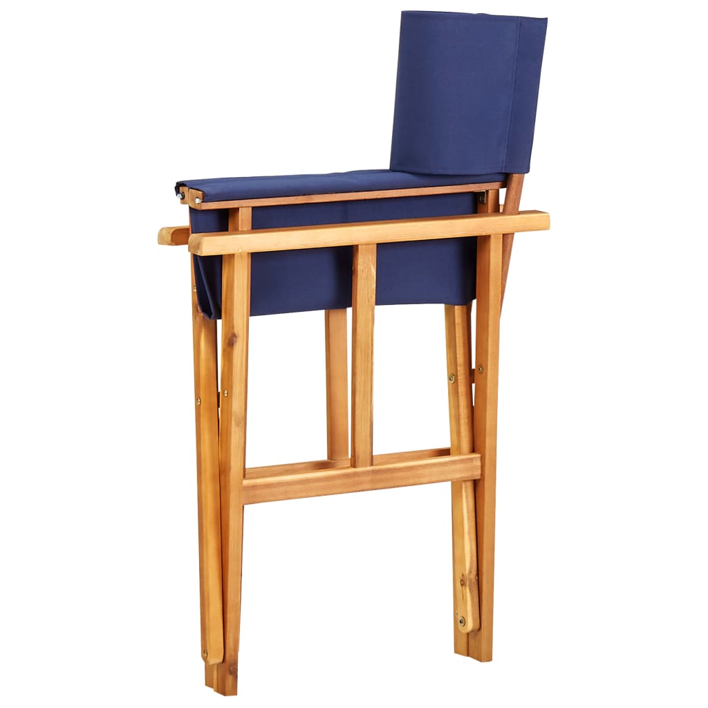 Chaises de metteur en scène lot de 2 Bois massif d'acacia bleu