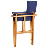 Chaises de metteur en scène lot de 2 Bois massif d'acacia bleu