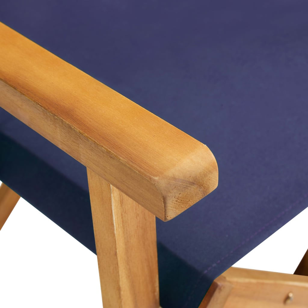 Chaises de metteur en scène lot de 2 Bois massif d'acacia bleu