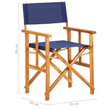 Chaises de metteur en scène lot de 2 Bois massif d'acacia bleu