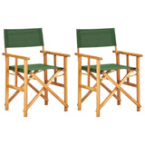 Chaises de metteur en scène lot de 2 bois massif d'acacia vert