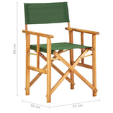 Chaises de metteur en scène lot de 2 bois massif d'acacia vert