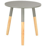 Tables d'appoint 2 pcs Gris Pin massif