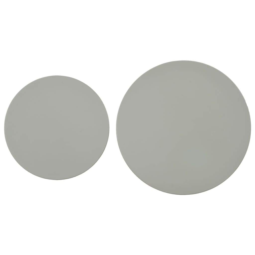 Tables d'appoint 2 pcs Gris Pin massif