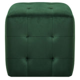 2 pcs Poufs Vert 30 x 30 x 30 cm Tissu velours